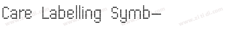 Care Labelling Symb字体转换